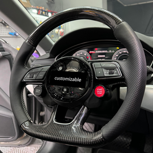 Volante in Carbonio Premium con <span class=keywords><strong>OLED</strong></span> per <span class=keywords><strong>Audi</strong></span> A3 A4L A5 Q5L Q7 A7 Q7 Q8 Q2 Q3 Q5 S3 S4 S5 S6 S7 Stile Racing Compatibile OEM - Product Image 4