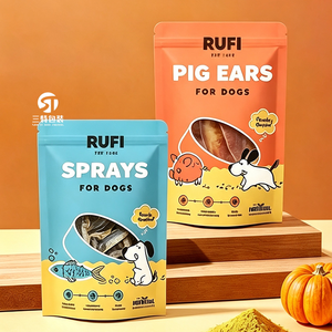 Factory Direct Custom Digital Printing Stand Up Zipper Pouches With <b>Clear</b> Window FDA Approved Small MOQ Pet Food Bags - Product Image 1