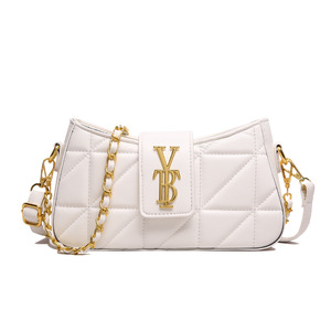 Nuova <span class=keywords><strong>Borsa</strong></span> a Spalla/<span class=keywords><strong>Tracolla</strong></span> in Pelle PU Chic e alla Moda 2026, con Motivo Trapuntato a Rombi, Chiusura a Cerniera, Stile Sottobraccio, da Donna, in Poliestere - Product Image 3