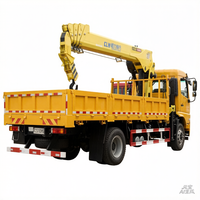 Camion grue monté sur châssis Shaanxi Auto DeLong L5000 4x2 |   Grue télescopique hydraulique CLW de 8 tonnes à vendre, camion-grue hydraulique
