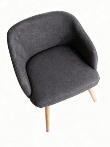 Modern <b>Armchair</b> for Home Office & Hotel Comfortable Leisure Chair with Wood Panel Fabric <b>Dining</b> Room Furniture - Product Image 5