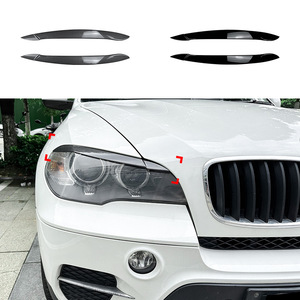 BMW X5 E70 Headlight Brow Sticker Carbon Fiber Texture Adhesive Body Decal 2008-2013 Exterior Modification - Product Image 1