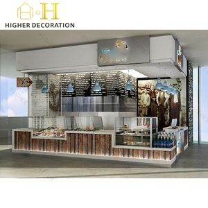 Mostrador de cafetería de lujo para centro comercial, quiosco de cafetería, diseño de tienda completa para cafeterías al por menor, interiores de cafetería, Mostrador de café - Product Image 1