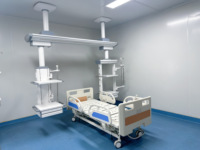 Système de suspension au plafond pour unité de soins intensifs, avec pendentif médical pour séparation sec/humide