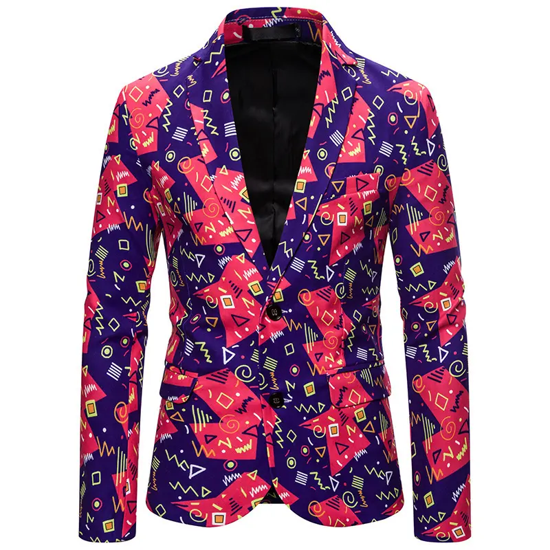 2021 style new year floral suit blazer casual Christmas blazer jacket