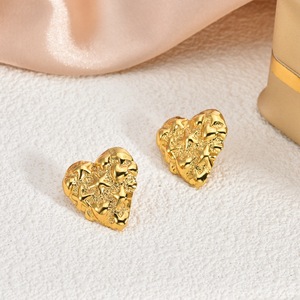 <span class=keywords><strong>Accesorios</strong></span> de moda Pendientes de flores chapados en oro de 18K de lujo Pendientes geométricos de acero inoxidable para <span class=keywords><strong>mujer</strong></span> - Product Image 5