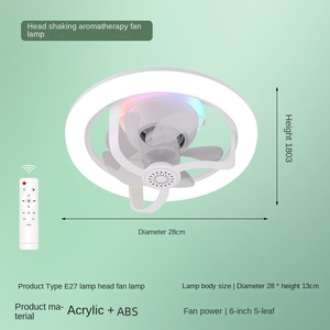 Ventilateurs de plafond modernes à LED de AC85-265V avec télécommande et lumière RVB Ventilateur de lustre à gradation réglable 3 CCT - Product Image 3