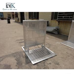 Barrera de Control de Multitudes RK de Aluminio Resistente con Recubrimiento en Polvo Plateado y Negro, Barrera de Seguridad Enlazable para Eventos y Conciertos - Product Image 6