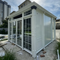 Véranda en aluminium sur mesure avec verre isolant, pour villa, jardin, patio, différents styles de toit, OEM ODM, vente en gros