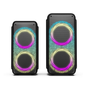 <b>Wireless</b> Karaoke Speaker Dual Speakers <b>Bluetooth</b> Portable With <b>Microphone</b> Colorful Led Light Outdoor Fitness Use - Product Image 4