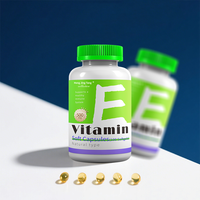 Vente directe d'usine, capsules de vitamine E en gélule molle, complément alimentaire pour les soins des cheveux et de la peau, certifié HALAL, pour adultes