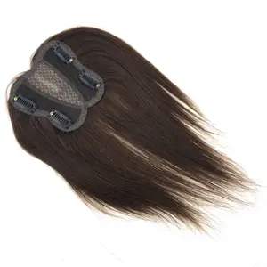 LONGFOR High quality 100% Human Hair Hairpiece Half Hand-tied Topper For Women