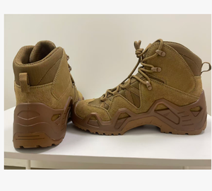 DF LW TSB07 Sage Green Cow Leather Heavy Duty Khaki Color Muti Terrains AK <b>Hiking</b> <b>Boots</b> Low Middle High Tactical <b>Boots</b> - Product Image 4