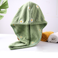 Vente en gros, extra large, séchage des cheveux en microfibre pour la salle de bain des bébés et enfants, serviette de bain pour salle de bain pour femmes, bonnet de douche avec rose