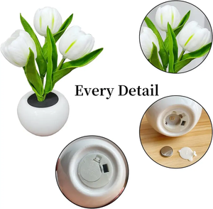 Lámpara de Noche Romántica con Forma de Tulipán, Estilo Ins, Luz de Ambiente para Mesa de Noche, Decoración para Habitación de Niñas, Regalos de Cumpleaños - Product Image 6