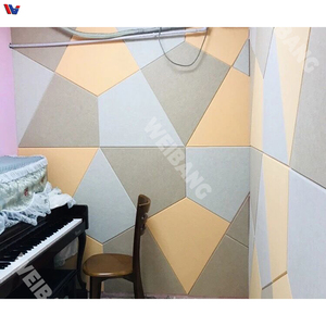 Panneau acoustique moderne en fibre de polyester insonorisant avec design graphique pour l'élimination des échos dans les salles de cinéma maison de luxe suédoises - Product Image 4