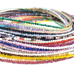 Mini Collane con Perline Sfaccettate da 2-3 mm in Agata Naturale, Turchese, Zircone e Granato, Adatte come Regalo per <span class=keywords><strong>Uomo</strong></span> e Donna, Vendita all'Ingrosso - Product Image 3