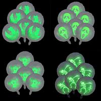 Ballon en aluminium lumineux de 18 pouces, motif fantôme squelette phosphorescent pour Halloween, idéal pour la décoration de bars et de clubs