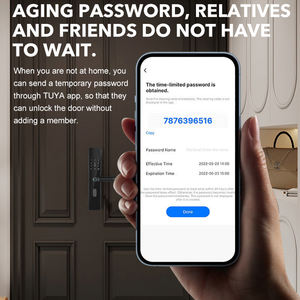 อลูมิเนียมคุณภาพสูงล็อคอิเล็กทรอนิกส์จับดิจิตอล Tuya Ttlock Inteligentes Con Wifiคีย์ลายนิ้วมือ<span class=keywords><strong>ป</strong></span>ระตูล็อคอัจฉริยะ - Product Image 6