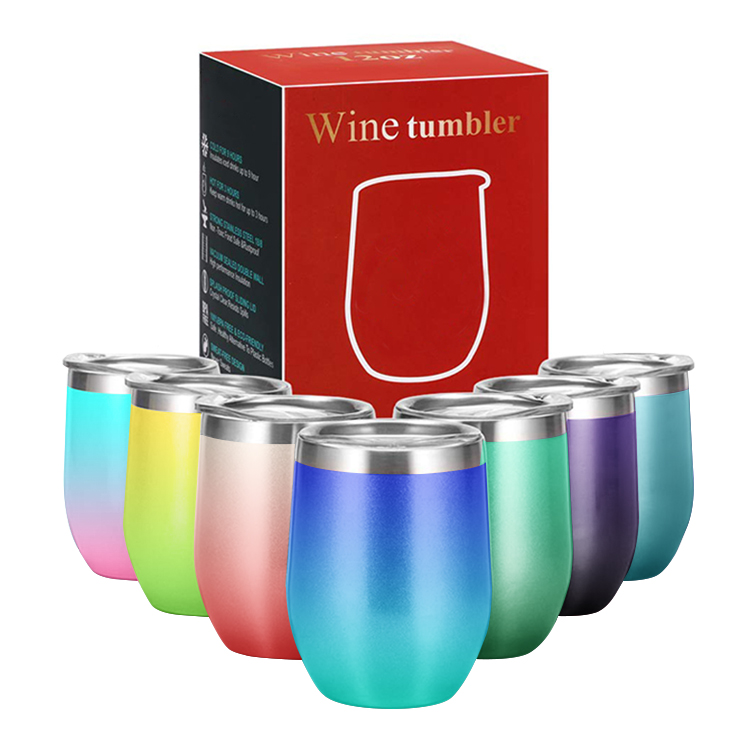 2021 Экологичная кружка для вина 12 унций, изолированная кружка из нержавеющей стали, кружка для вина на открытом воздухе, кружка для вина, кружка для пива, кружка, кружка