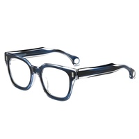 Montures de lunettes photochromiques en acétate pleine monture, style japonais rétro, design de niche, motif uni, tendance, forme carrée, unisexe