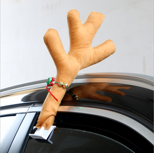 مجموعة زينة سيارة على شكل قرون الرنة لعيد الميلاد بالجملة، زخارف قرون وأنف للسيارة لعيد الميلاد - Product Image 5