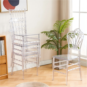 Chaise Chiavari en Acrylique Transparent Empilable pour Banquets, Mariages, Hôtels et Événements – Modèle Phoenix Napoléon – Vente en Gros Populaire - Product Image 2