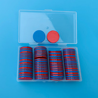 Lot de 100 jetons de jeu double face colorés, jetons de poker personnalisés pour jeux d'arcade, jetons en plastique vierges