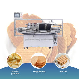 Ligne de production automatique de cornets de gaufres à <span class=keywords><strong>prix</strong></span> d'usine, machine à cornets de sucre pour Stroopwafel et rouleaux d'œufs, machine à gaufres belges - Product Image 5