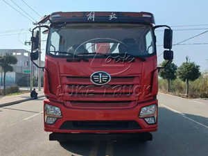 FAW <b>Flatbed</b> Lorry Fitted Hydraulic Loading Crane 10Ton Self Lifting Haulage <b>Truck</b> For Engineering Equipment Transfer - Product Image 6