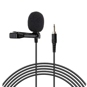 Atacado compatível com cancelamento de ruído lapela Microfono, mono Thread cabeça plug-and-play microfone com fio