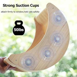 Hamaca de madera para gatos, color madera natural, cama colgante para ventana, para tomar el sol en el balcón, uso en las cuatro estaciones - Product Image 2