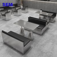 Ensemble de table et chaises de bar commercial en cuir SEM OEM pour restaurant, banquette, design moderne, écologique et robuste