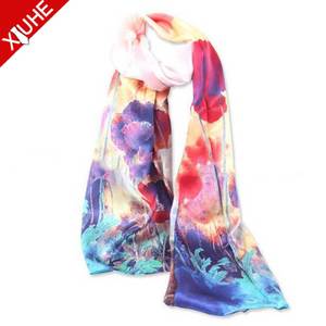 Chal cuadrado personalizado de diseño de marca para mujer, hiyab con cabeza de Malasia, bufandas personalizadas de satén de seda estampadas para mujer - Product Image 2