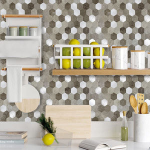 <span class=keywords><strong>Carrelage</strong></span> de mosaïque en <span class=keywords><strong>vinyle</strong></span> 3d auto-adhésif pour cuisine, autocollant <span class=keywords><strong>hexagonal</strong></span> de cuisine poli, prix d'usine, nouveau - Product Image 5