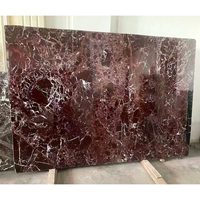 Pierre naturelle de luxe Roso Lepanto marbre violet pour comptoir de cuisine panneau mural salle de bain carrelage de sol décoration lavabo évier