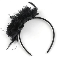 Serre-tête en plumes de poulet et perles pour carnaval, mariage, danse, fête, réunion, scène, accessoires de cheveux, fleur en plumes