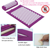 Tapis de massage pliable et lavable Bstar Eco Friendly, tapis d'acupression Shakti bio, tapis de yoga, ensemble de coussins