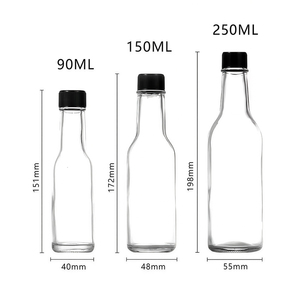 Giá Rẻ 90Ml 150Ml 250Ml Thủy Tinh Nóng Nước Sốt Chai Mini Rỗng Ớt Nước Sốt Cà Chua Chai Tabasco Chai Nước Sốt Với Nhựa Mũ - Product Image 3