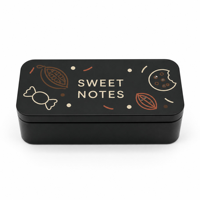 Boîte en étain rectangulaire personnalisée avec couvercle à charnière pour bonbons, chocolats, biscuits, thé et emballages cadeaux sucrés OEM