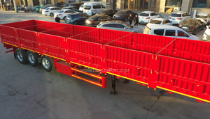 80 Ton 3 Axles Steel Bulk Cargo Fence Truck Dropside Sidewall Semi <strong>Trailer</strong> CAMC Brand Cargo <strong>Storage</strong> - Product Image 2