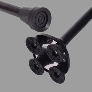 Fitin סין הרפואית croutches אורטופדיים קשישים מרופדים ארבע רגליים מקל הליכה עם מושב - Product Image 4