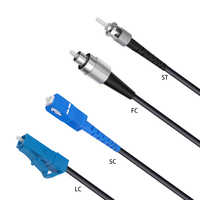 Latiguillo De Fibra Óptica Blindado De Acero 1 Núcleo LC UPC Monomodo Precio De Fábrica Negro