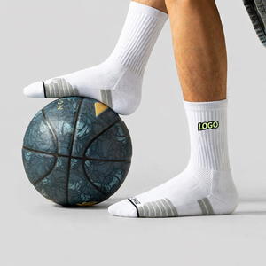 Calcetines Deportivos Personalizados con Logotipo Bordado para Hombre, Calcetines <span class=keywords><strong>de</strong></span> Baloncesto Acolchados Personalizados - Product Image 2