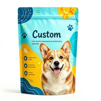 Sachet refermable à fermeture éclair, personnalisé, imprimé, de qualité alimentaire, résistant à l'humidité, mat, pour friandises pour chiens, chiots, nourriture pour chats, collations pour animaux, anti-odeur, refermable