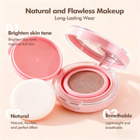 Foundation Cushion Logo Kustom Pemutih Bernutrisi Tahan Lama 12 Jam BB Foundation Cushion