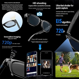 Smartglasses âm nhạc thông minh ai Eye Sun Glasses với ai trợ lý máy ảnh và microphone loa âm thanh video ghi âm chức năng - Product Image 4