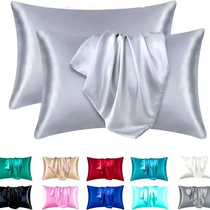 Baimai sang trọng lụa satin gối Set giá rẻ gối Cover sets Đối với trang chủ và khách sạn