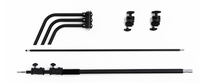 Trépied Robuste Noir Type C en Acier Inoxydable de 3.3m (3300mm) Support Lumière Flash Stroboscope pour Studio Caméra Téléphone Vidéo