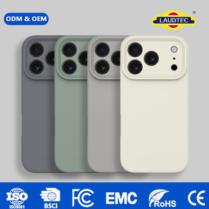 เคสซิลิโคนเหลวสีพื้นแบบกำหนดเองสำหรับ iPhone 17 Pro และ iPhone 18 17 Pro Max พร้อมป้องกันเลนส์ - Product Image 1